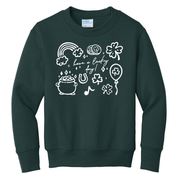 H2T St. Patty's Day 2026 Logo 2 - Youth Core Fleece Crewneck Sweatshirt Thumbnail