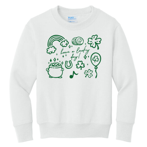H2T St. Patty's Day 2026 Logo 2 - Youth Core Fleece Crewneck Sweatshirt Thumbnail